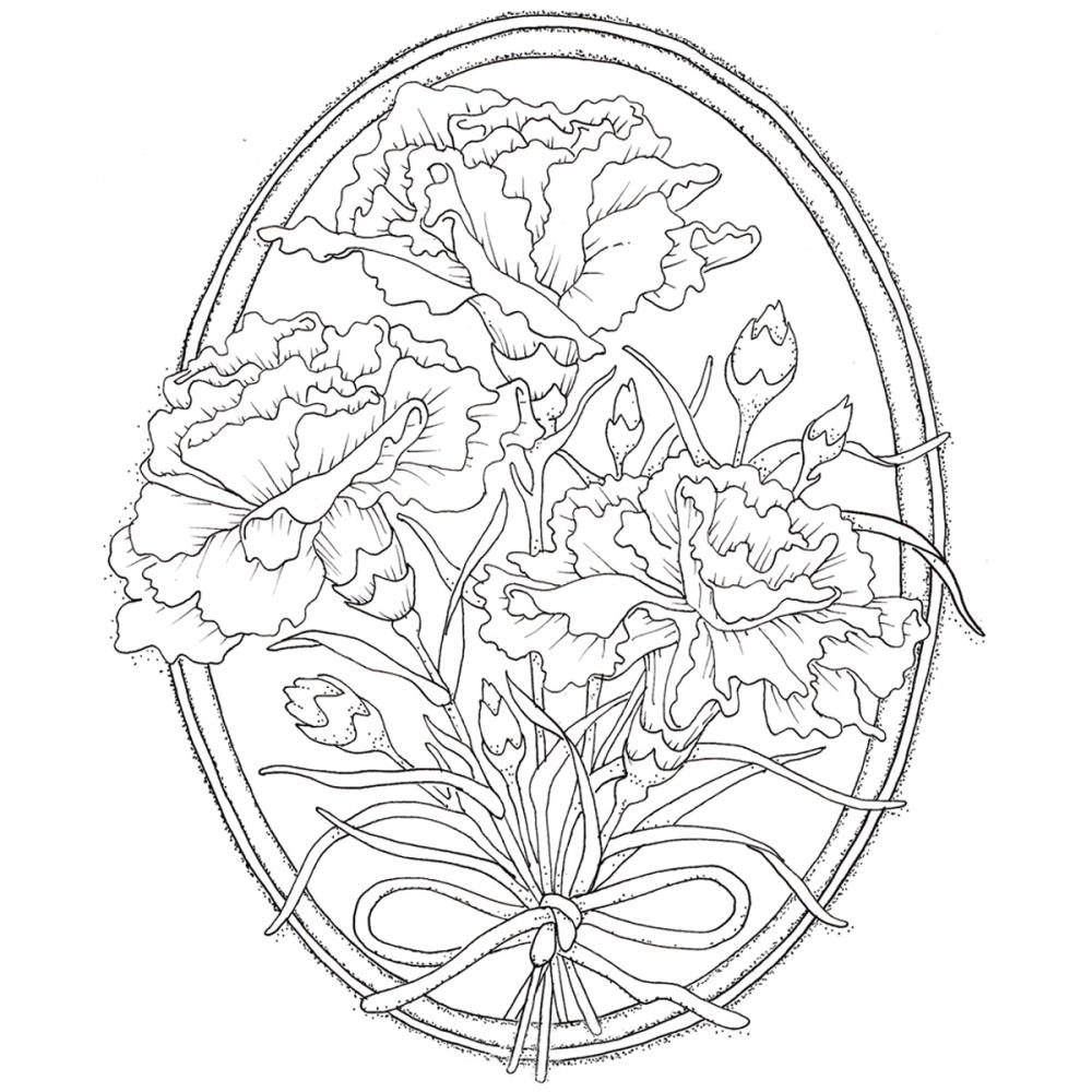 Штамп резиновый Stacy stamps "Рамочка с цветами"