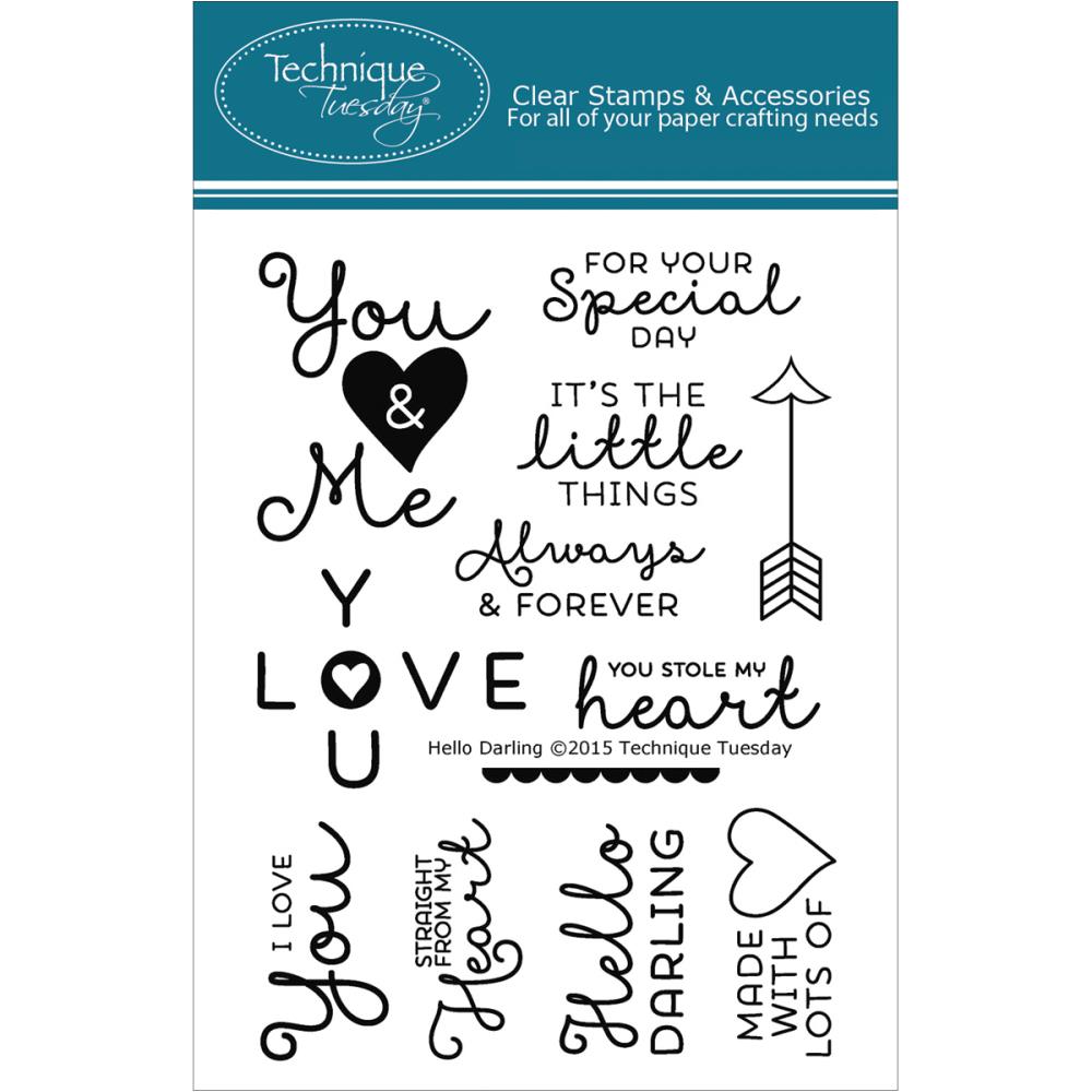 Набор штампов Technique Tuesday "Hello darling"