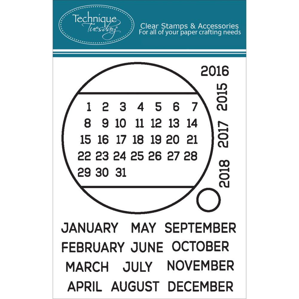 Набор штампов Technique Tuesday "Circle the date"