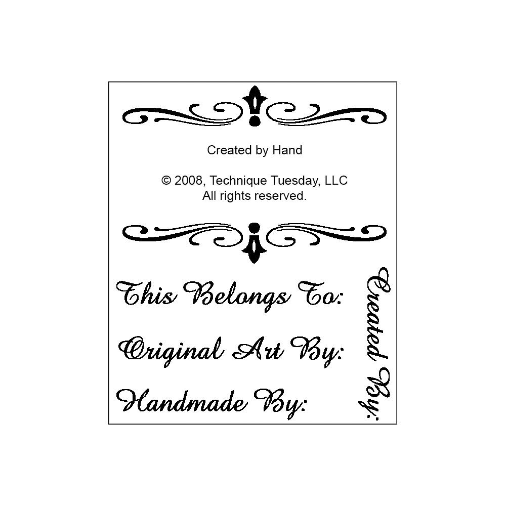 Набор штампов Technique Tuesday "Created by hand"