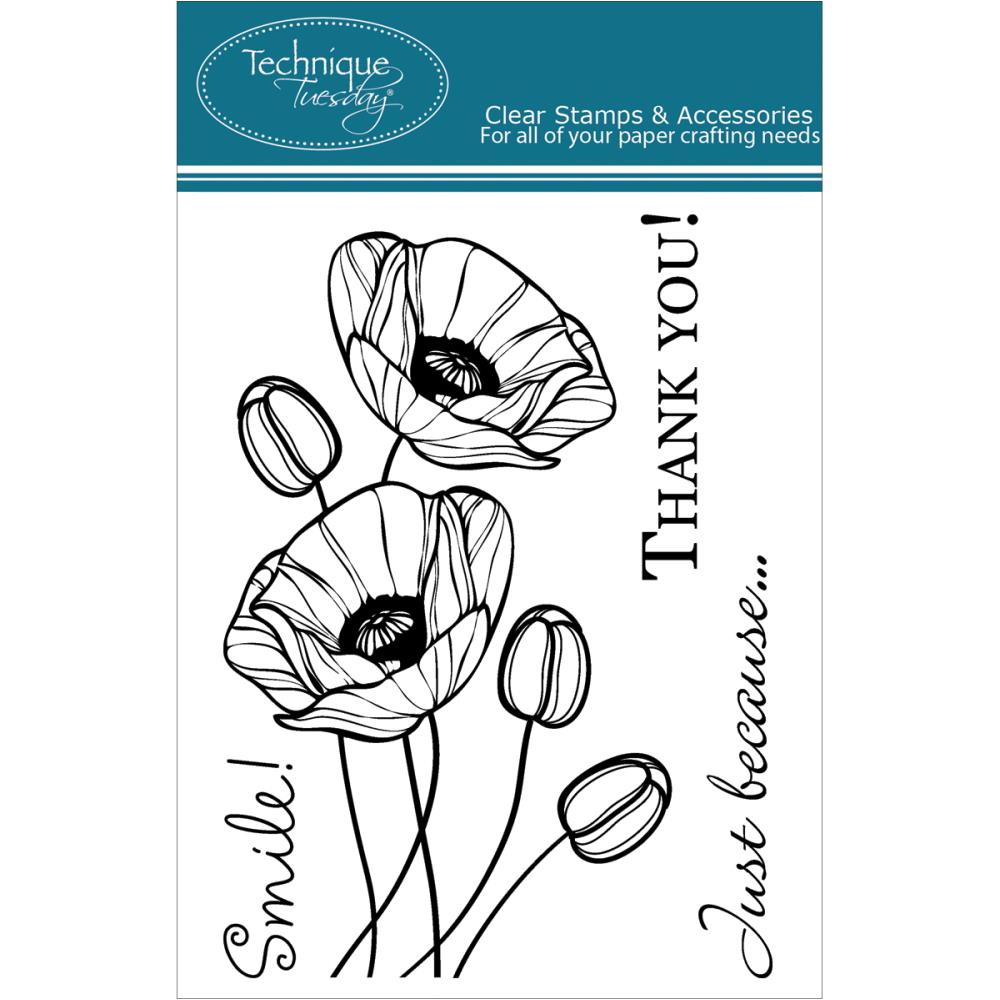Набор штампов Technique Tuesday "Budding Poppies"