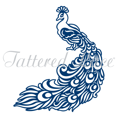 Нож для вырубки Tattered lace "Павлин"