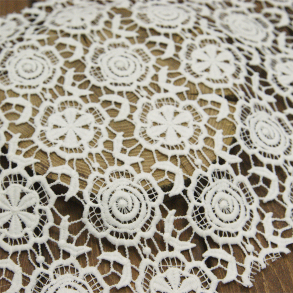 Гипюр ажурный 35 х 25 см "Цветы", цвет белый