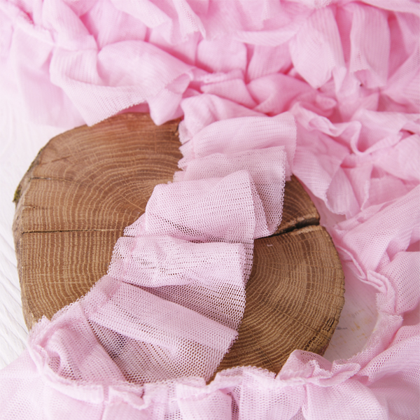 Тесьма-юбочка 5 см, цвет розовый