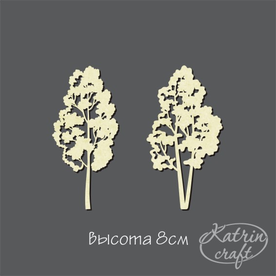 Чипборд "Березы 2шт"
