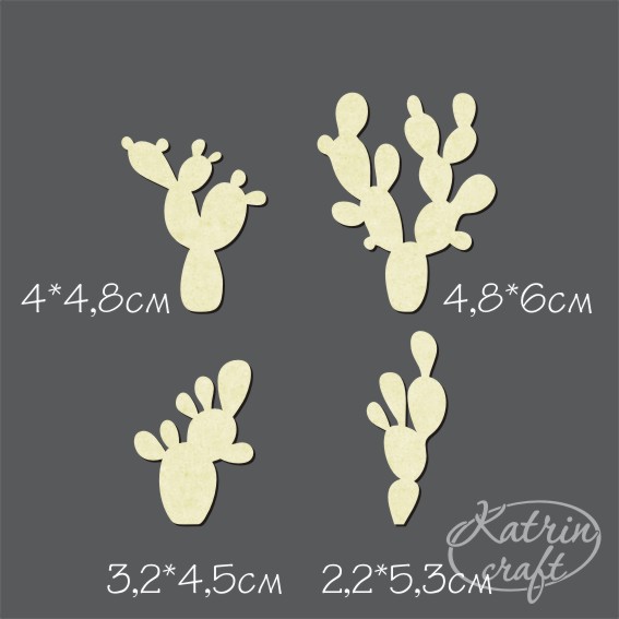 Чипборд "Кактусы круглые"