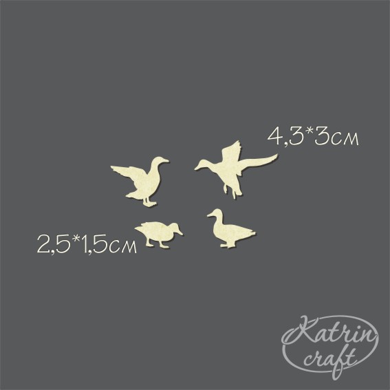 Чипборд "Утки 4шт"