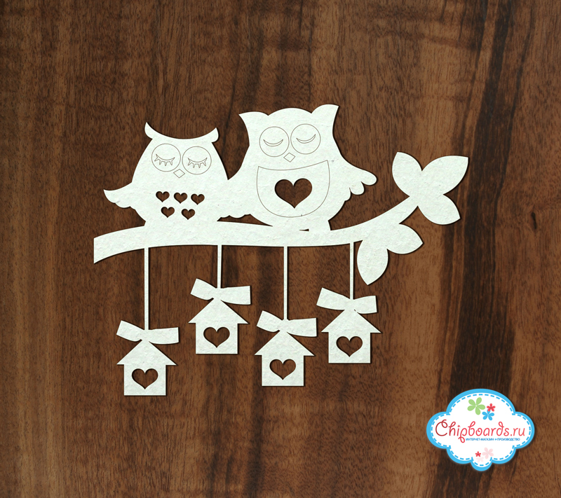 Чипборд Chipboards "Совы спящие"
