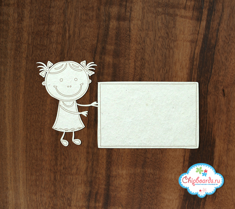 Чипборд Chipboards "Рамка девочка-припевочка."