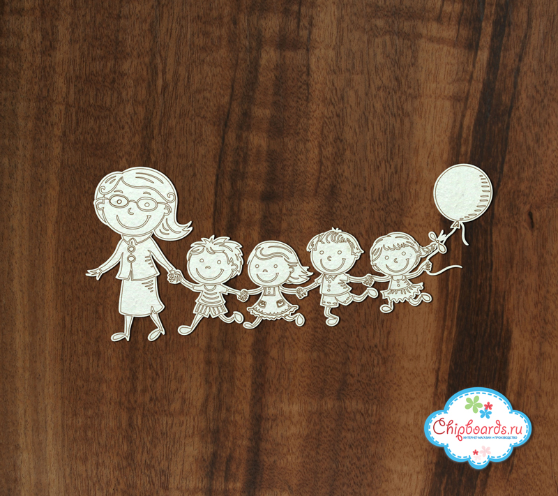 Чипборд Chipboards "Детский сад на прогулке"