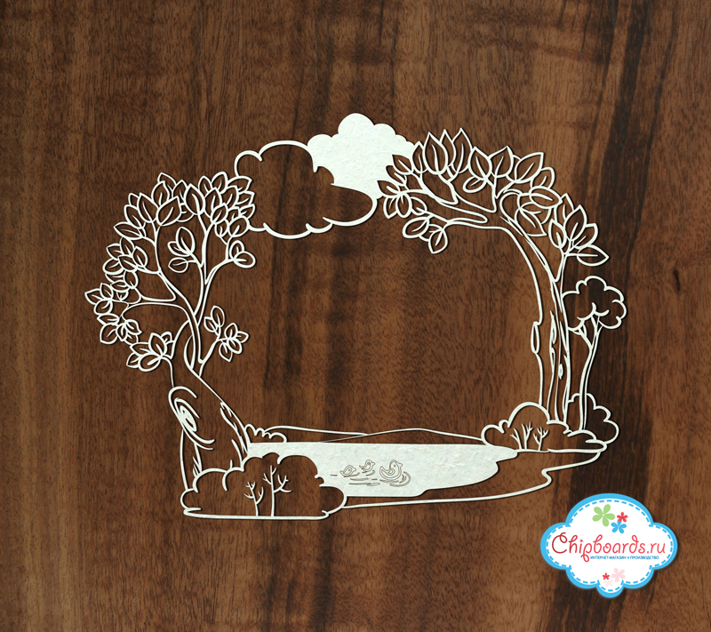 Чипборд Chipboards Рамка "Деревья"