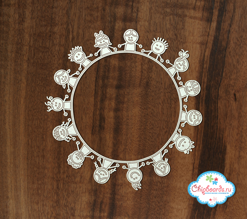 Чипборд Chipboards Рамка "Дети"
