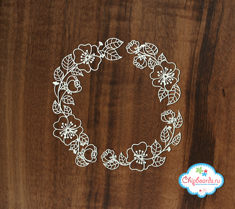 Чипборд Chipboards Рамка "Цветочная"