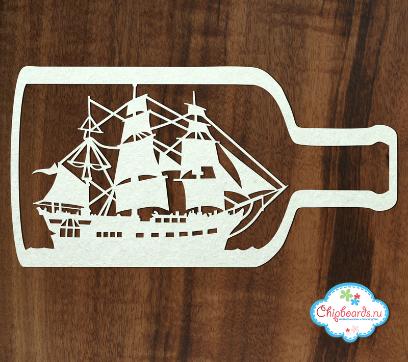 Чипборд Chipboards "Корабль в бутылке"