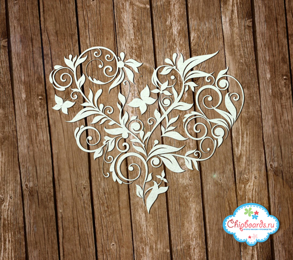 Чипборд Chipboards Сердце "Нежность"