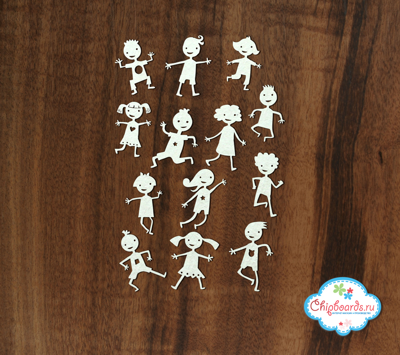 Чипборд Chipboards "Пляшущие человечки"