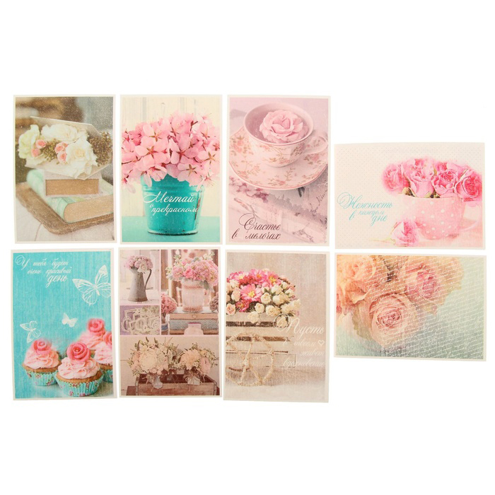 Набор почтовых карточек АртУзор "Шебби" 9х13