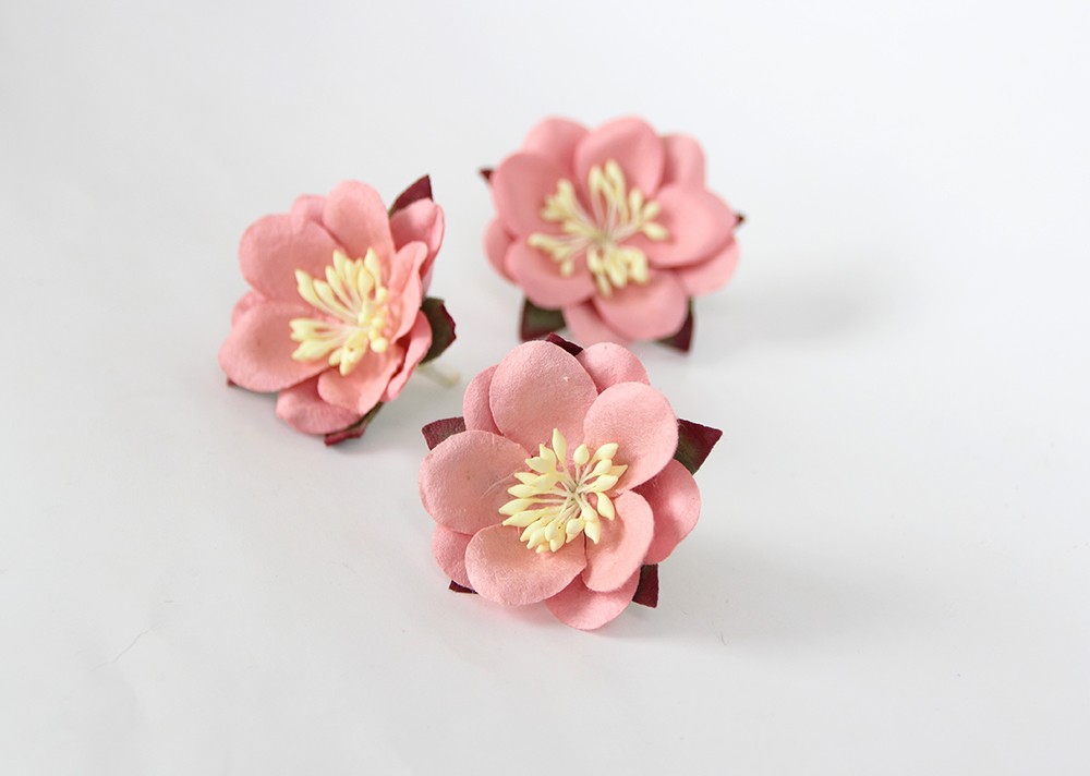 Цветок сакуры, цвет бледный коралловый, 1 шт