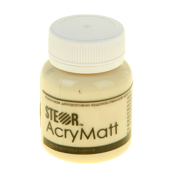 Акриловая краска STEOR AcryMatt, цвет Слоновая кость матовая