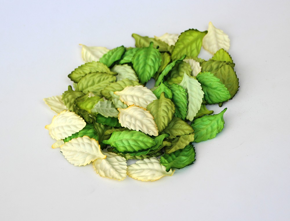 Листик 45 х 25 мм, ассорти зелёный микс