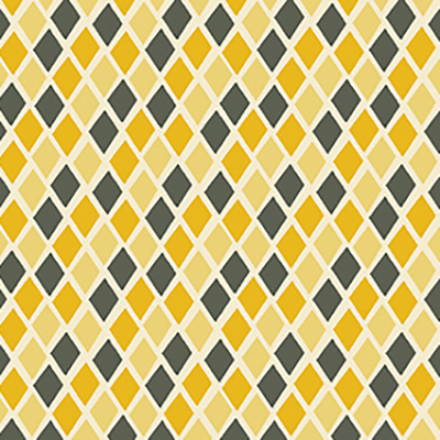 Ткань лоскутная 50 х 55 см "4507", ромбы серо-жёлтые