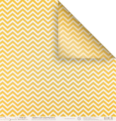 Бумага двусторонняя MrPainter "Шеврон жёлто-оранжевый" (PSW923)