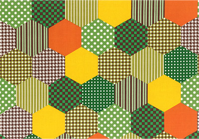Ткань лоскутная 50 х 55 см "Modern quilt", шестиугольники