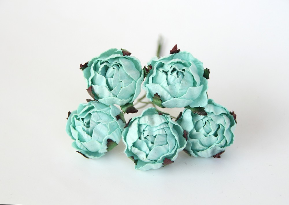 Букет ранункулюсов. Цвет мятный