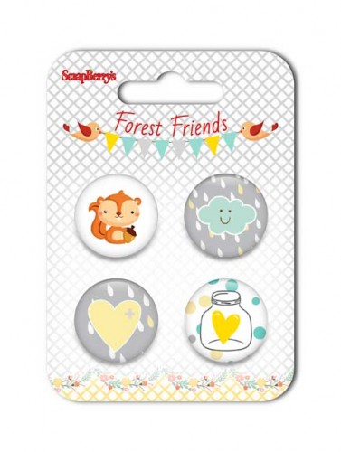 Набор фишек из металла Scrapberrys №1 Лес Чудес