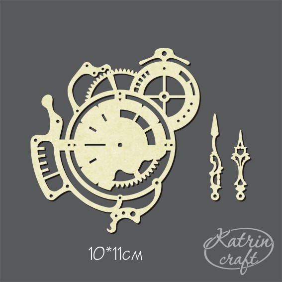 Чипборд "Часы стимпанк"