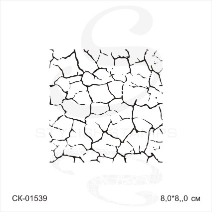 Штамп Stylish Stamps "Кракелюр №2 бесшовный мал"