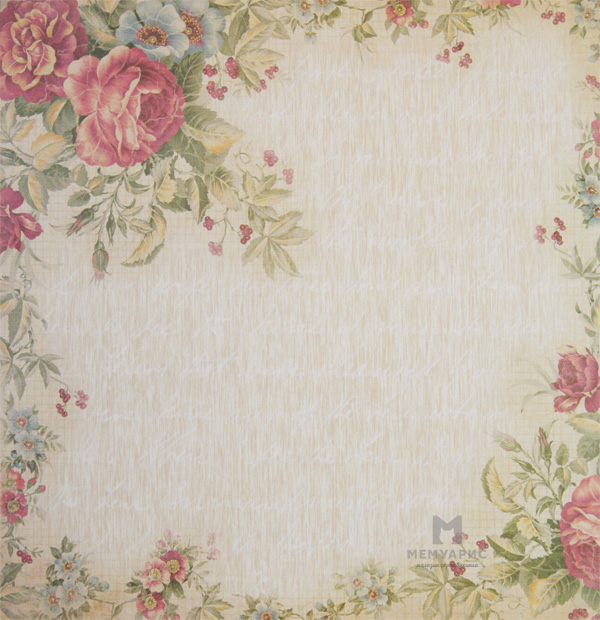 Бумага Karaliki 30 х 30 см "Нежность", цветочные композиции (KRL73)