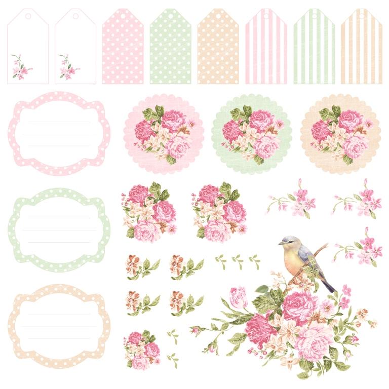 Бумага Karaliki 30 х 30 см "Мятная нежность", карточки (KRL83)