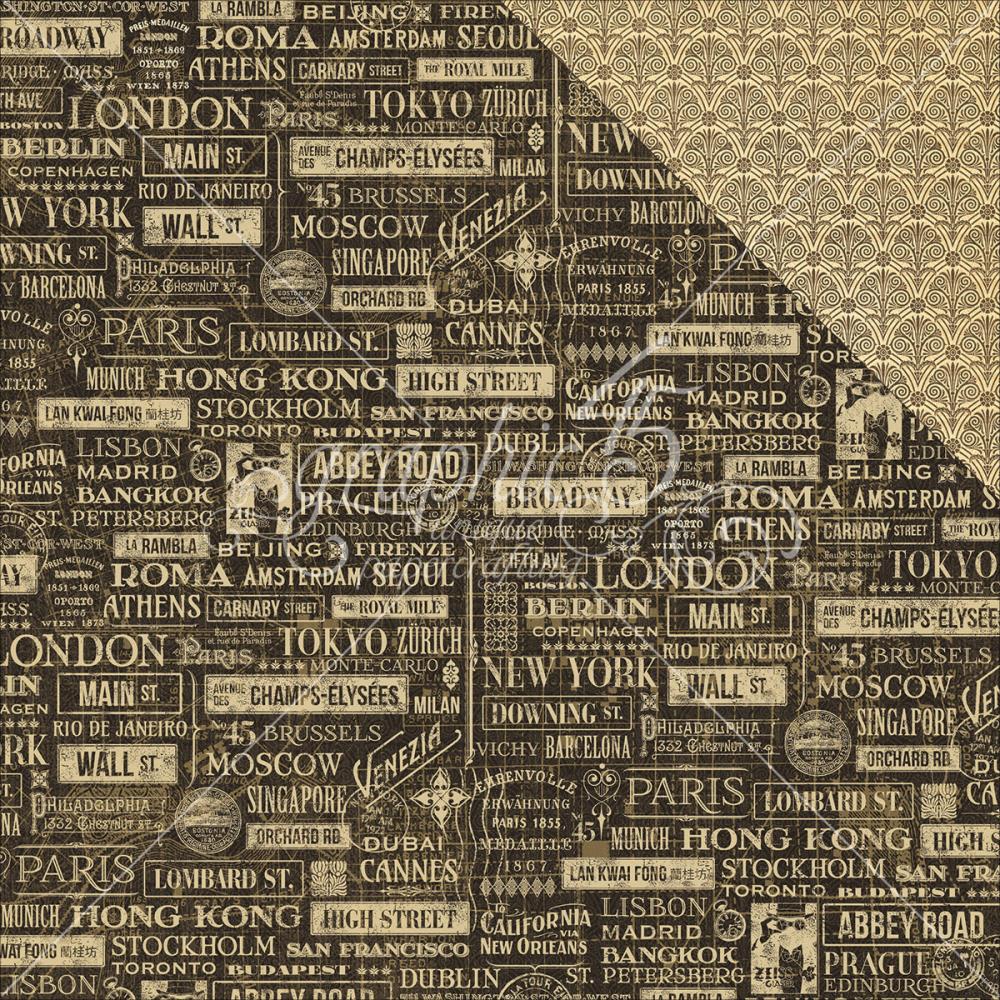 Двусторонняя бумага Graphic 45 "Cityscapes" Crossroads (G45-320)
