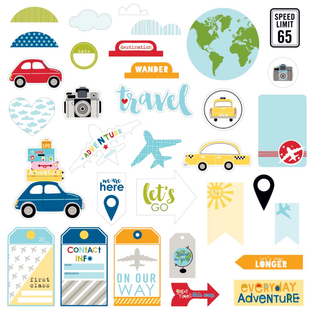 Набор картонной вырубки Bella Blvd "Let's Go!"