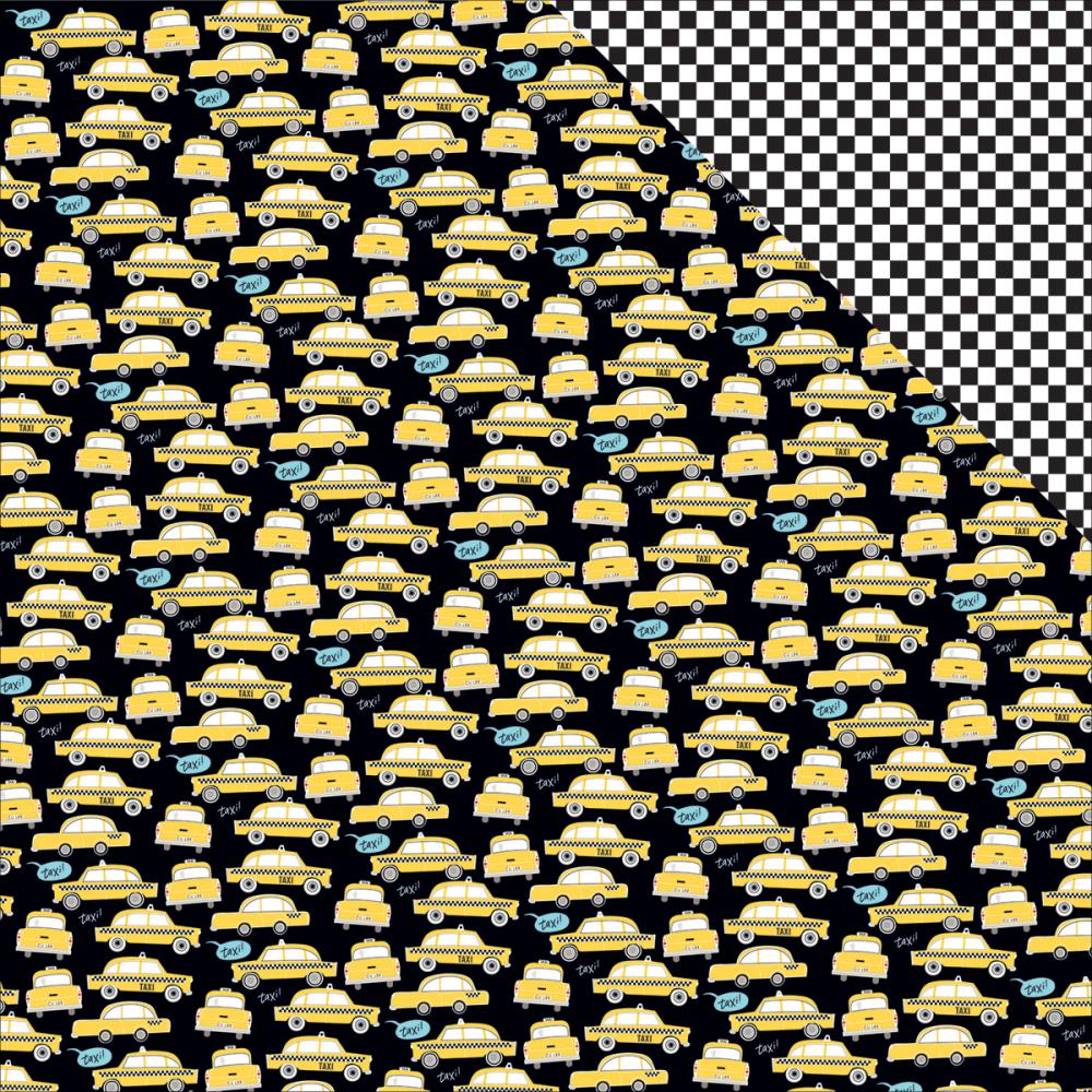 Двусторонняя бумага Bella BLVD "Let's Go!" Taxi (Bella67)
