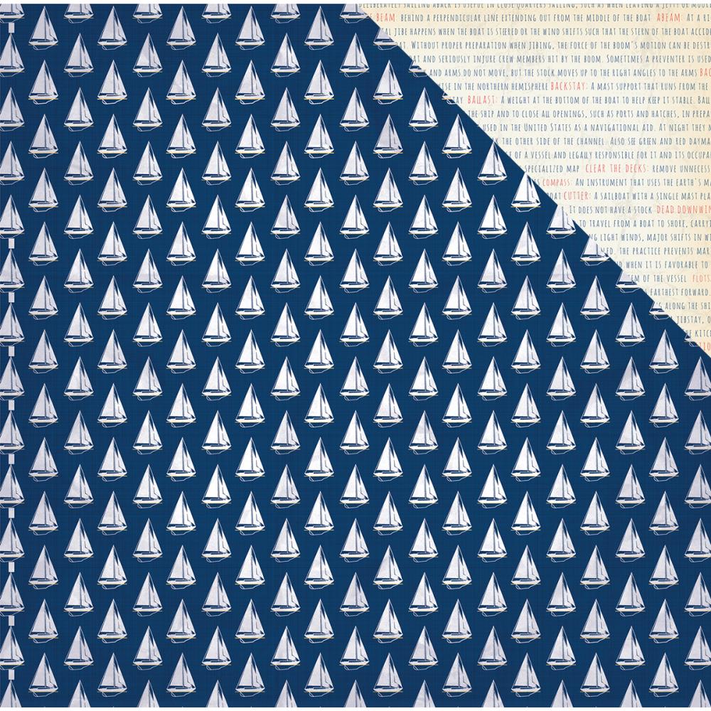 Двусторонняя бумага Carta Bella "Yacht Club" Sail Away (CBL129)