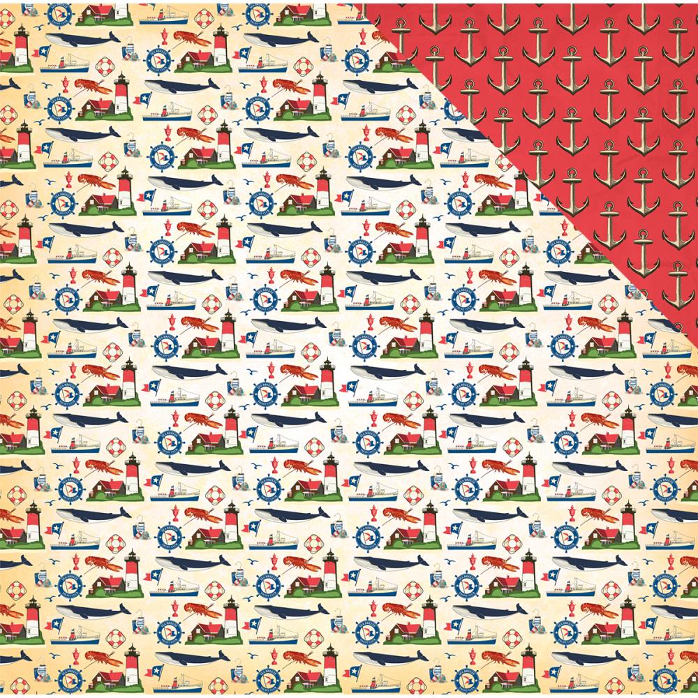 Двусторонняя бумага Carta Bella "Yacht Club" Ocean Side (CBL130)