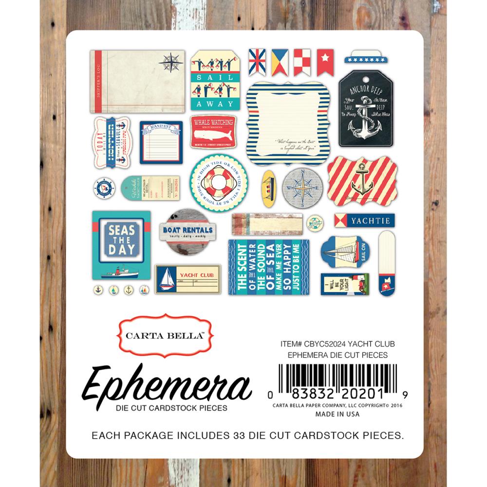 Набор вырубки из картона Carta Bella "Yacht Club"