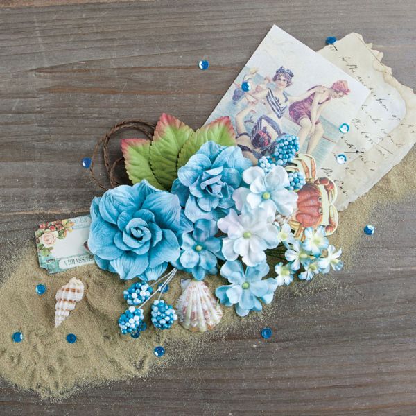 Набор цветов с веточками Prima "French Riviera", Vieille Ville