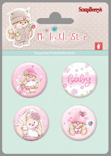 Набор фишек из металла Scrapberrys № 1 Нежный возраст