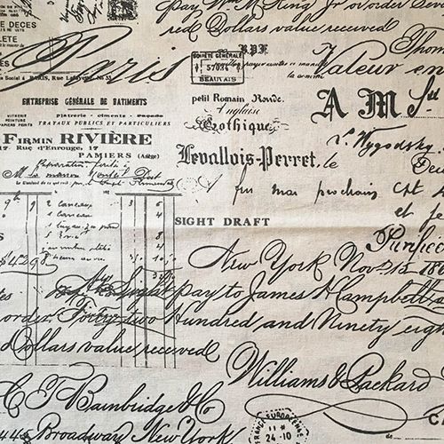 Ткань лоскутная (лен) Hobby&You 50 х 50 см "Дневник"