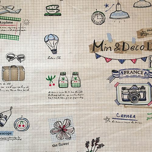 Ткань лоскутная (лен) Hobby&You 50 х 50 см "Париж"