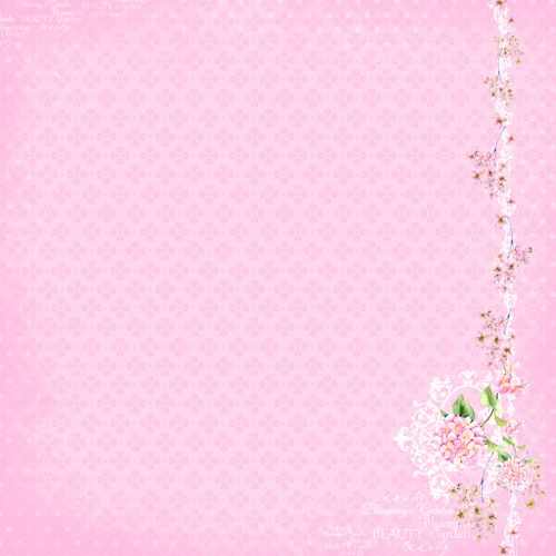 Бумага Scrapberrys "Цветущий Сад ", Вишневый цвет, (SB682)