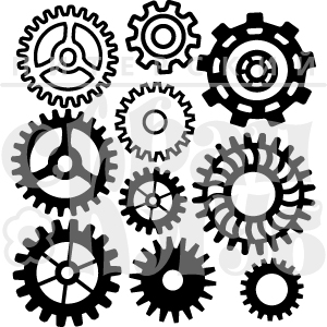 Штамп "Стимпанк. Шестеренки"