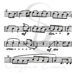 Штамп "Фон ноты 3"