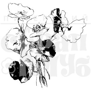 Штампы "Букет маков"