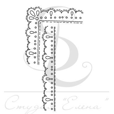 Штамп "Уголок и бордюр" 2"