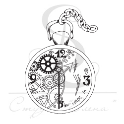 Штамп "Часы стимпанк"