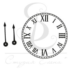 Штамп "Часы со стрелками 1 бол"